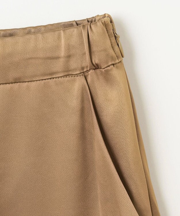 GRACE CONTINENTAL サテンミリタリーロングスカート カーキ