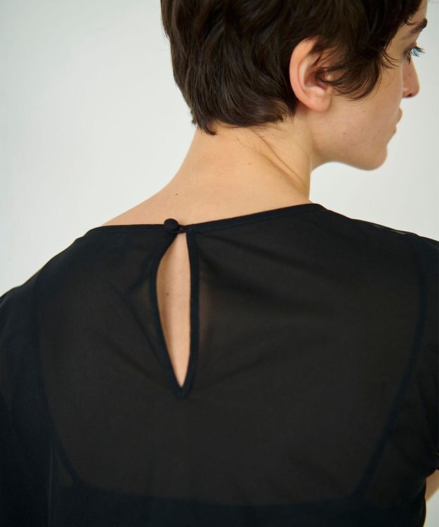 GRACE CONTINENTAL ビジューチュールトップ ブラック