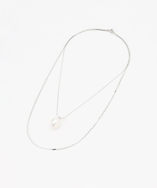 GRACE CONTINENTAL パールレイヤードネックレス シルバー