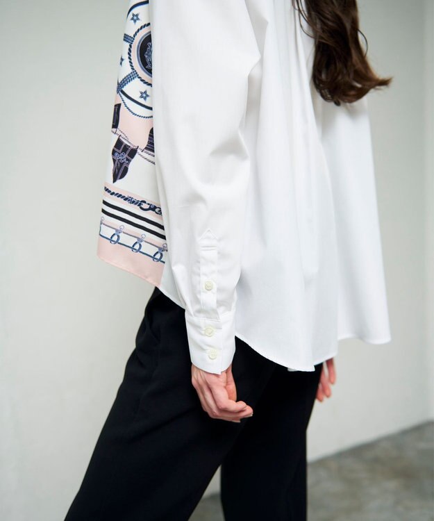 GRACE CONTINENTAL マリンスカーフコンビシャツ ピンク