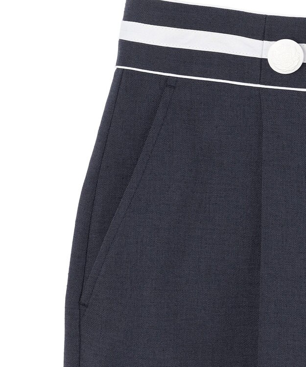 GRACE CONTINENTAL タックワイドパンツ ネイビー