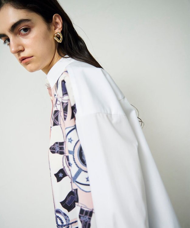 GRACE CONTINENTAL マリンスカーフコンビシャツ ピンク