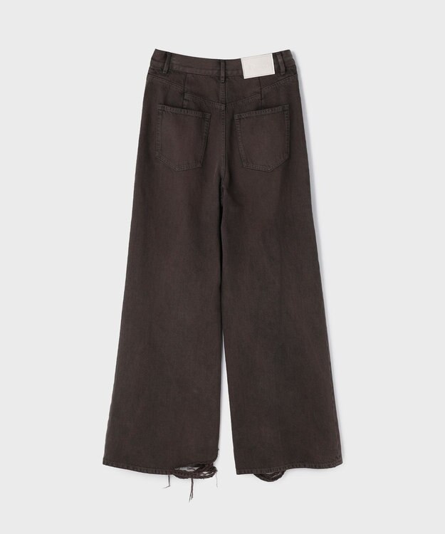 GRACE CONTINENTAL バギーデニムパンツ ブラウン