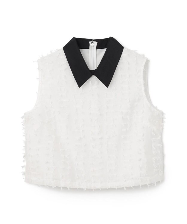 GRACE CONTINENTAL シアージャガード トップ ホワイト