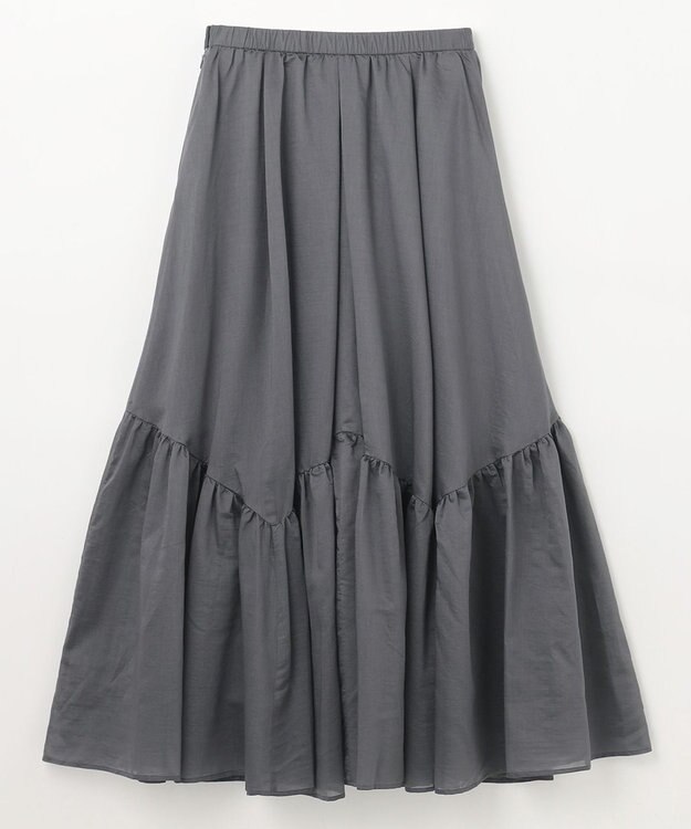 GRACE CONTINENTAL ティアードボリュームスカート グレー