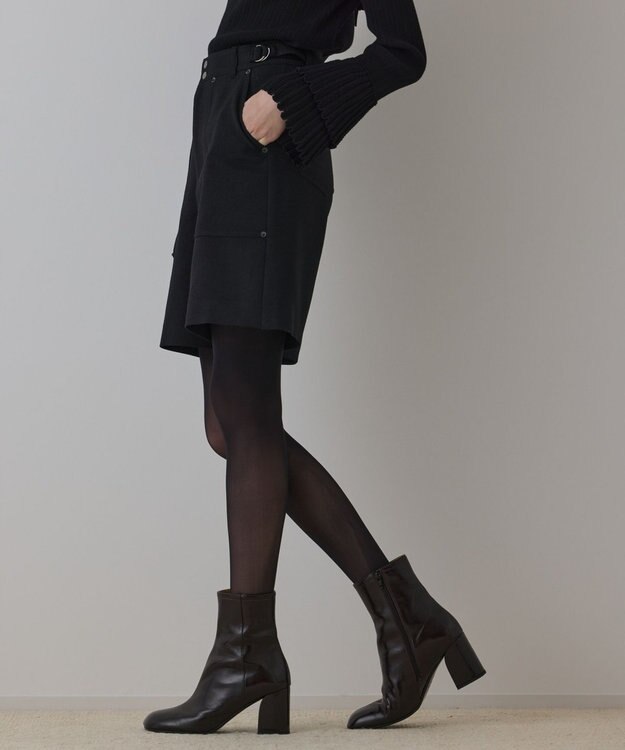 GRACE CONTINENTAL ツイーディーハーフパンツ ブラック