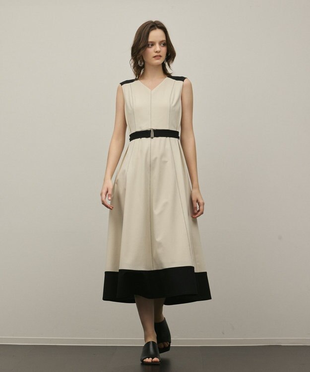 GRACE CONTINENTAL ジャージワンピース ベージュ