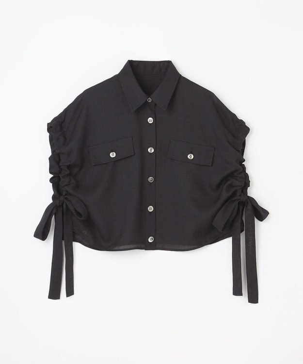 GRACE CONTINENTAL ショートポンチョシャツ ブラック