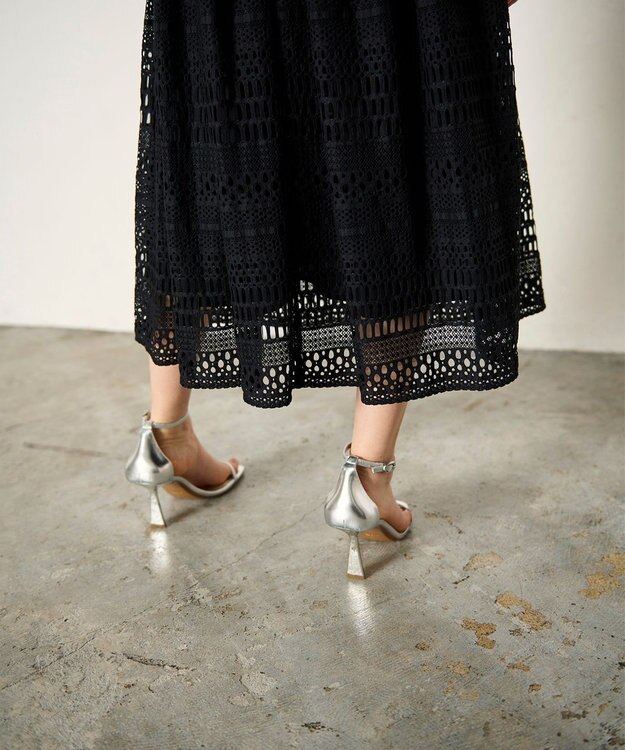 GRACE CONTINENTAL メッシュレースワンピース ブラック