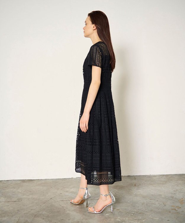 GRACE CONTINENTAL メッシュレースワンピース ブラック