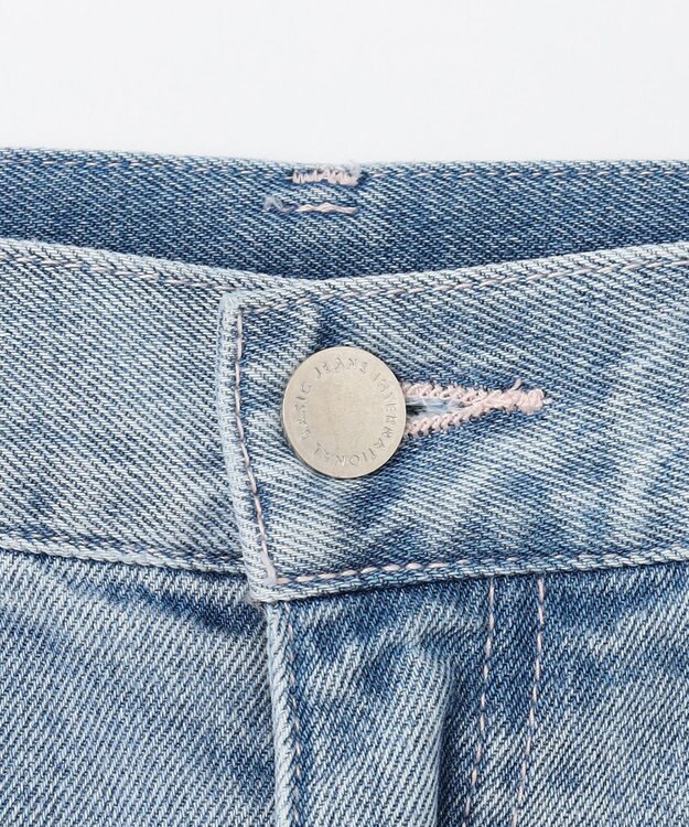 GRACE CONTINENTAL サイドジップデニムパンツ ブルー