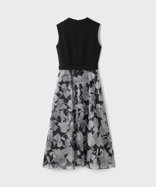 GRACE CONTINENTAL カシュクールフラワープリントワンピース ブラック