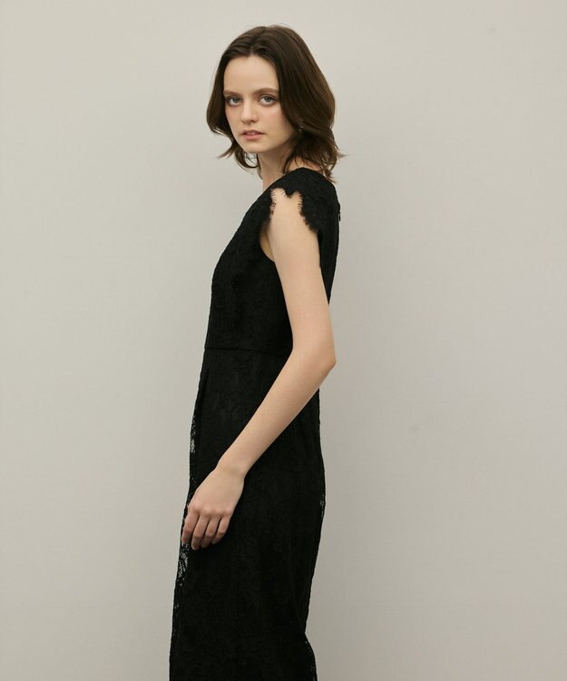 GRACE CONTINENTAL コードレースサロペット ブラック