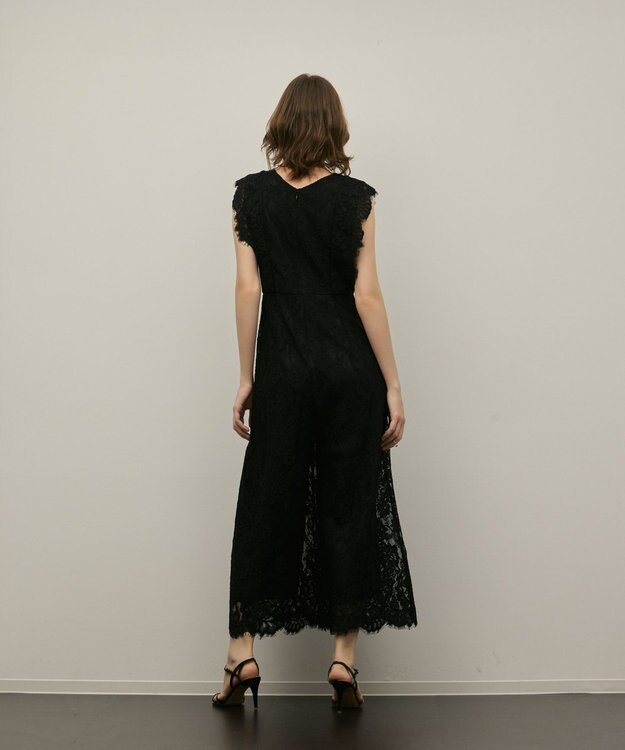 GRACE CONTINENTAL コードレースサロペット ブラック