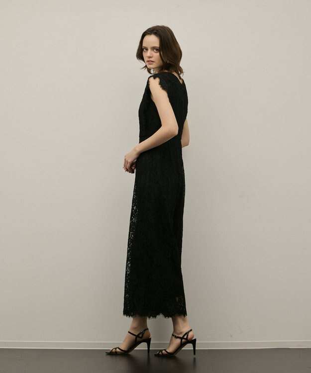 GRACE CONTINENTAL コードレースサロペット ブラック