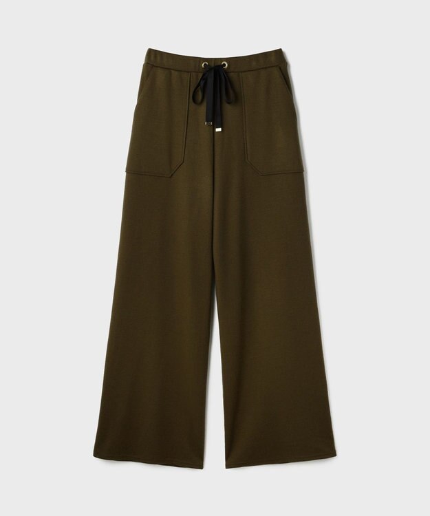 GRACE CONTINENTAL ウールジャージパンツ カーキ