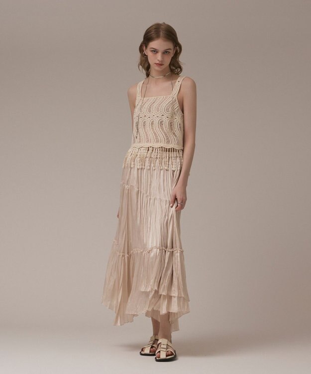 GRACE CONTINENTAL クロシェレースキャミ キナリ