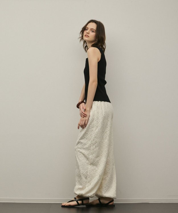 GRACE CONTINENTAL リブニットタンクトップ ブラック