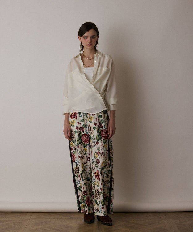 GRACE CONTINENTAL シアー2wayウエスタンシャツ キナリ