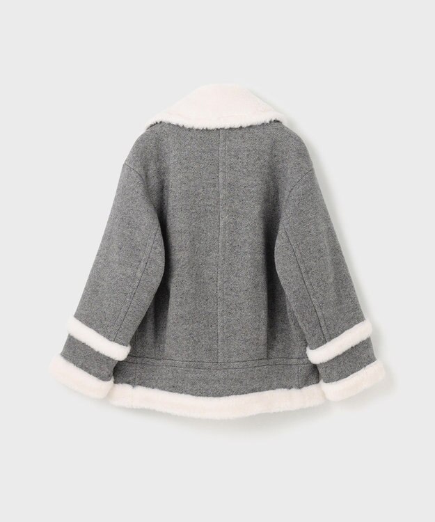 GRACE CONTINENTAL コンビオーバージャケット グレー