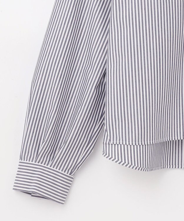 GRACE CONTINENTAL バックコンシャスシャツ ストライプ