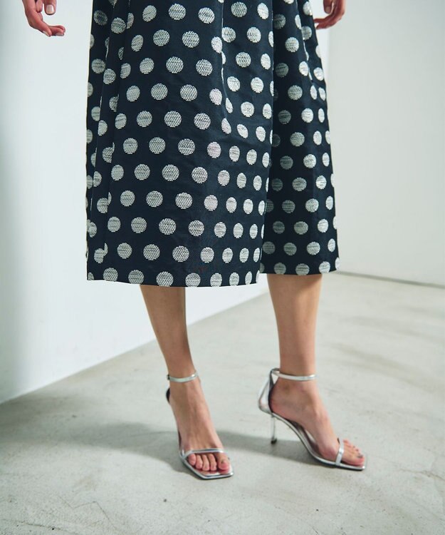 GRACE CONTINENTAL ラメドットジャガードスカート ブラック