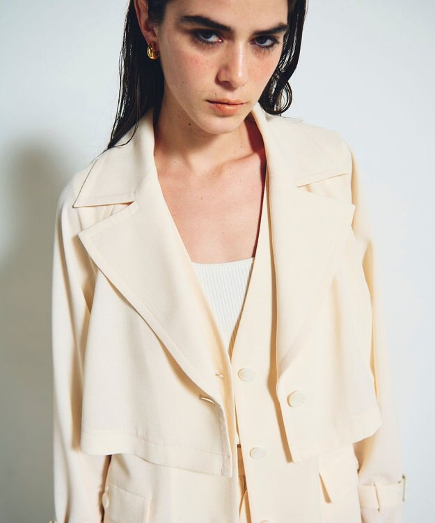 GRACE CONTINENTAL ストレッチスラブ3WAYコート キナリ