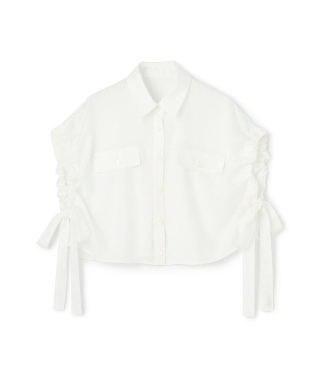 GRACE CONTINENTAL ショートポンチョシャツ ホワイト
