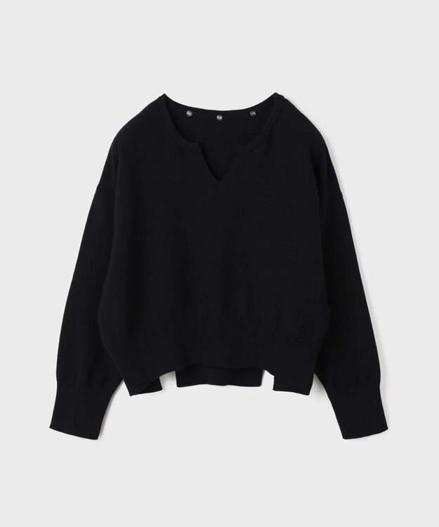 GRACE CONTINENTAL レースカラーニットトップ ブラック