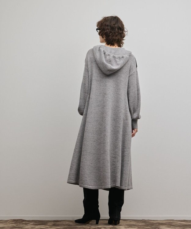 GRACE CONTINENTAL ケミカルレースニットワンピース グレー