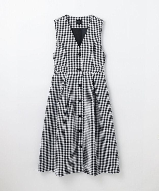 GRACE CONTINENTAL チェックジャンパースカート ブラック