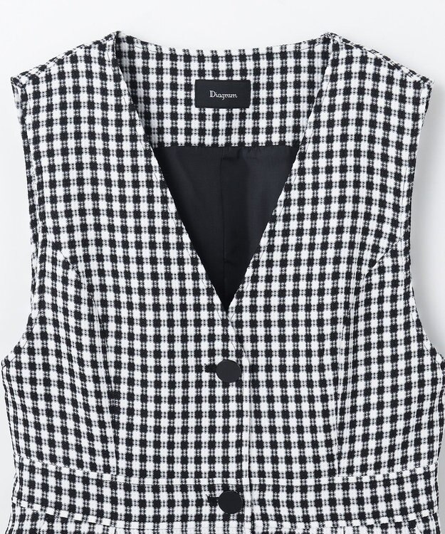 GRACE CONTINENTAL チェックジャンパースカート ブラック