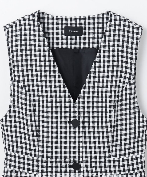 GRACE CONTINENTAL チェックジャンパースカート ブラック