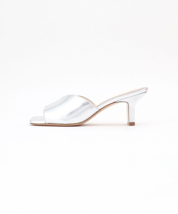 GRACE CONTINENTAL FABIO RUSCONI メタリックミュール シルバー