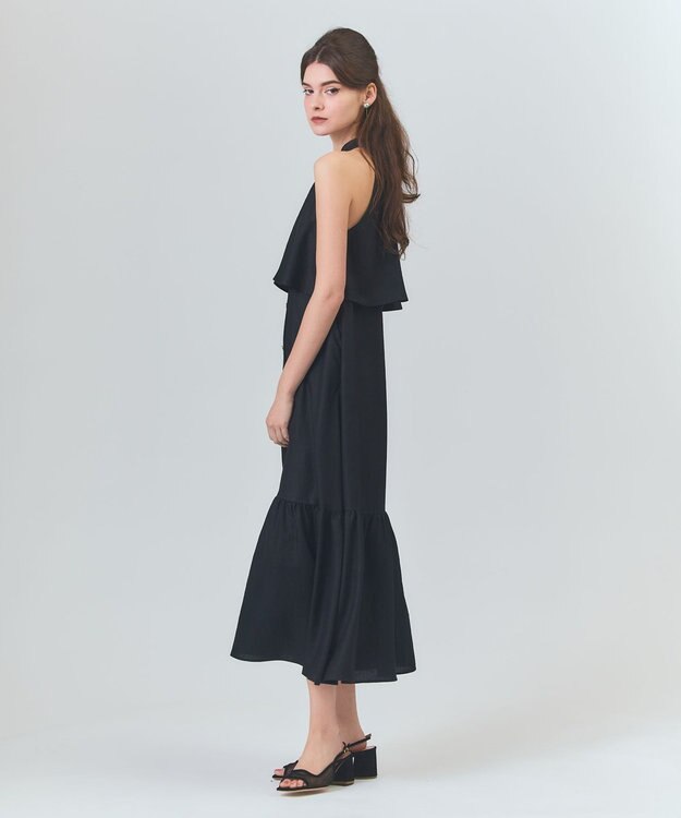 GRACE CONTINENTAL リネンライクホルタードレス ブラック