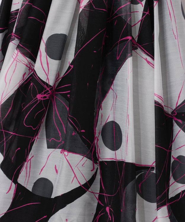 GRACE CONTINENTAL ペイントシアースカート ブラック