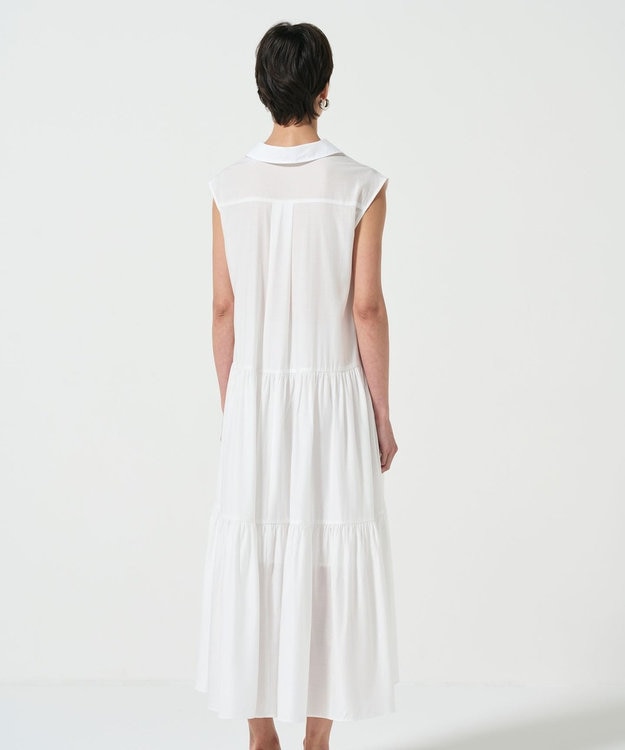 GRACE CONTINENTAL ティアードコンビシャツワンピース ホワイト