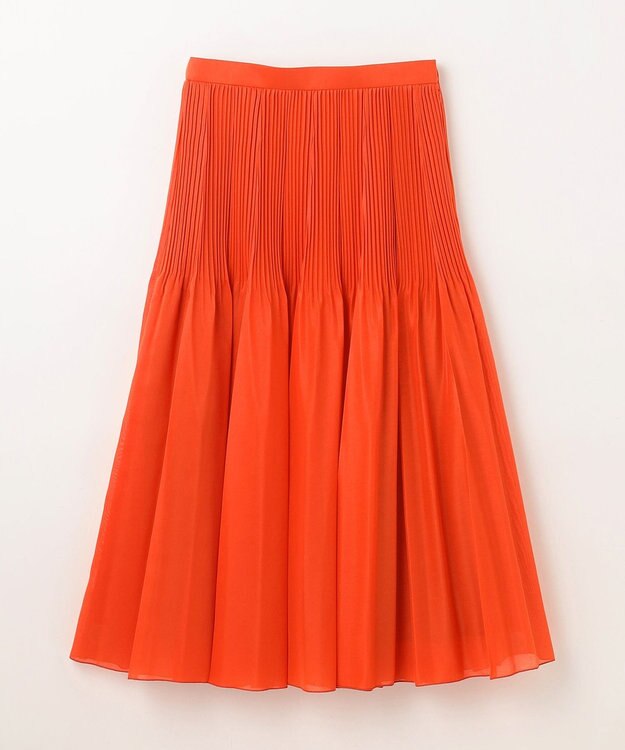 GRACE CONTINENTAL オーガンジープリーツスカート オレンジ