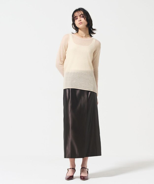 GRACE CONTINENTAL モヘヤシアーニットトップ ピンク