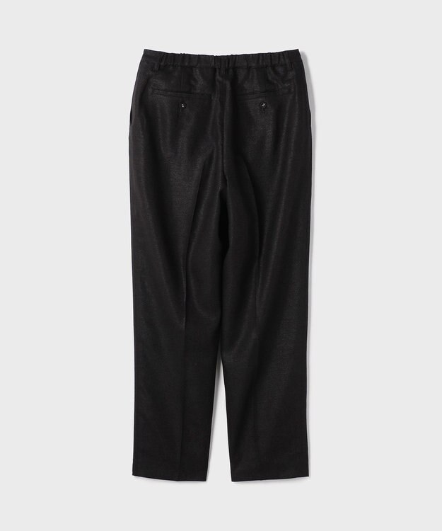 GRACE CONTINENTAL トリアセ麻調テーパードパンツ ブラック
