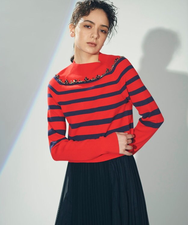 ビジューラインニットトップ / GRACE CONTINENTAL | GRACE