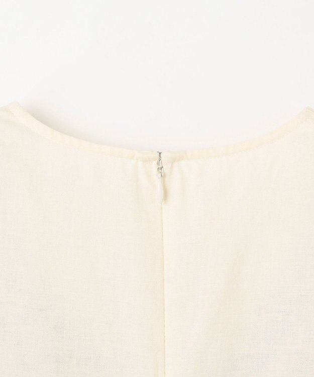 GRACE CONTINENTAL バイカラー刺繍コットンワンピース ホワイト