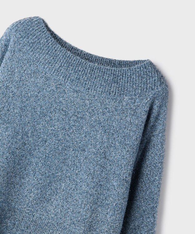 GRACE CONTINENTAL グリッターニットトップ ブルー