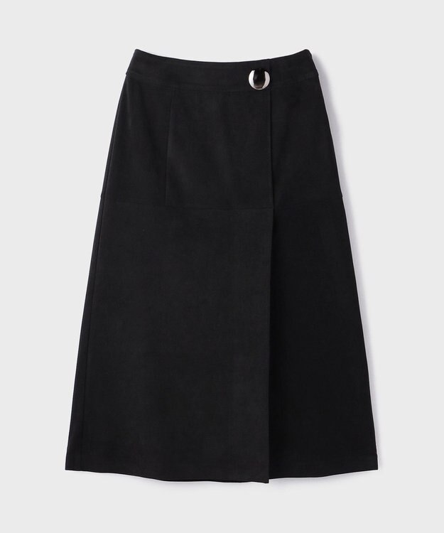 GRACE CONTINENTAL フェイクスウェードフレアスカート ブラック