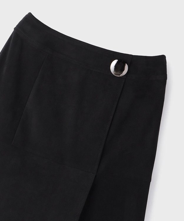 GRACE CONTINENTAL フェイクスウェードフレアスカート ブラック