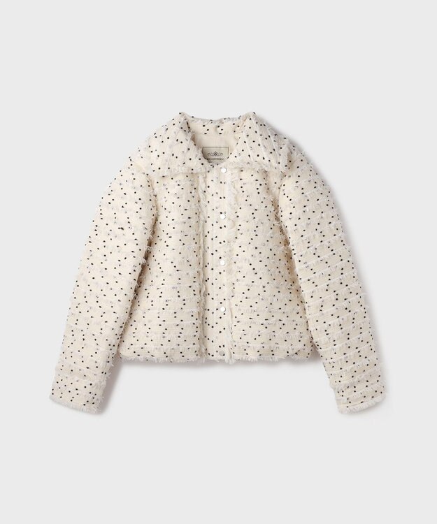 GRACE CONTINENTAL ツイードダウンジャケット キナリ