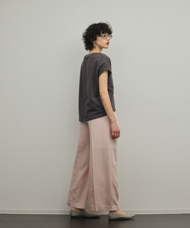 GRACE CONTINENTAL ルーズロゴTシャツ チャコール
