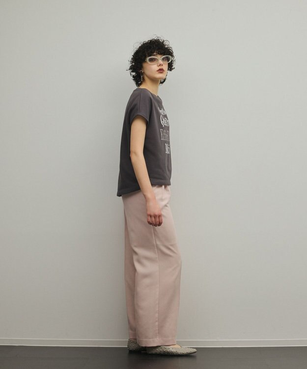 GRACE CONTINENTAL ルーズロゴTシャツ チャコール
