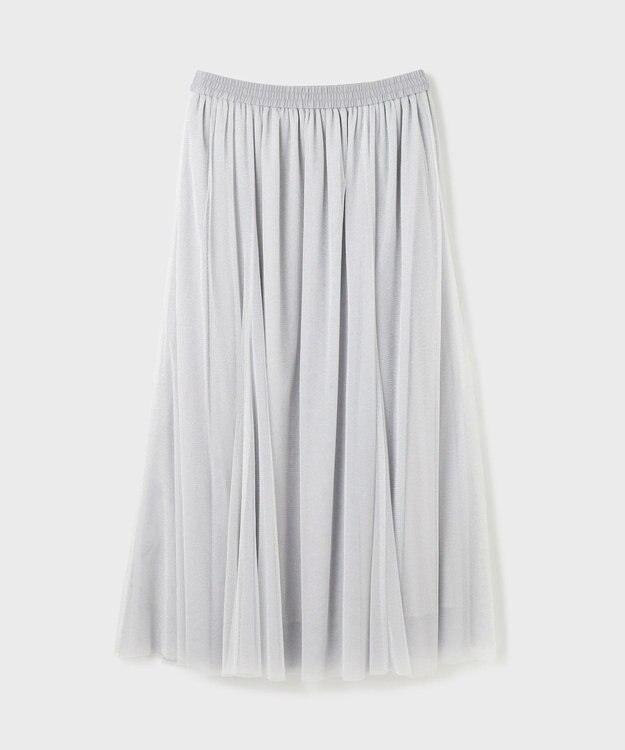 GRACE CONTINENTAL ラメチュールスカート シルバー
