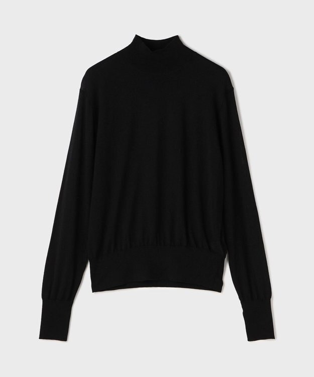 GRACE CONTINENTAL ウールシルクタートルトップ ブラック